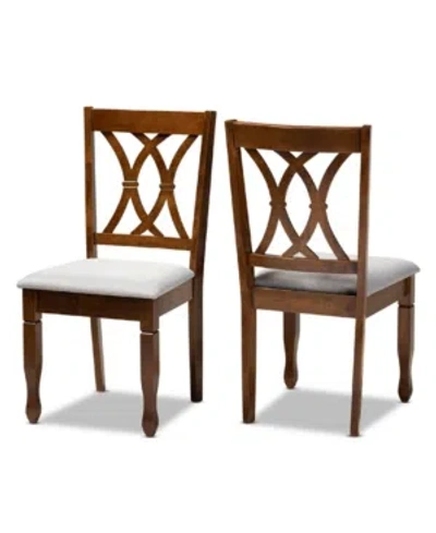 BAXTON STUDIO AUGUSTINE MODERN AND CONTEMPORARY FABRIC UPHOLSTERED 2 PIECE DINING CHAIR SET SET