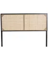 Baxton Studio Aurelia Modern Bohemian Bayur Wood & Rattan Queen Size Headboard