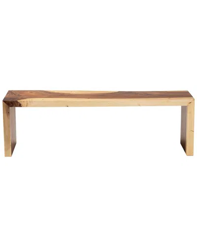 Baxton Studio Bai Solid Suar Wood Accent Bench In Brown