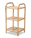 Baxton Studio Barras Rattan 3-tier Display Shelf In Brown
