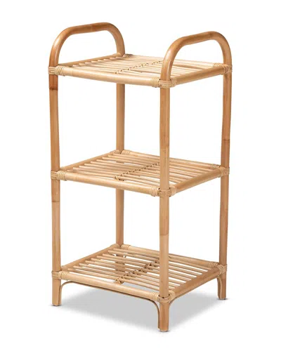Baxton Studio Barras Rattan 3-tier Display Shelf In Brown