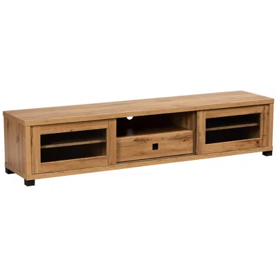 Baxton Studio Beasley 70 3/4" Wide Oak Brown Wood 1-drawer Tv Stand