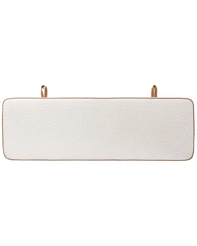 Baxton Studio Belden Boucle Upholstered Wall-mounted Headboard In White