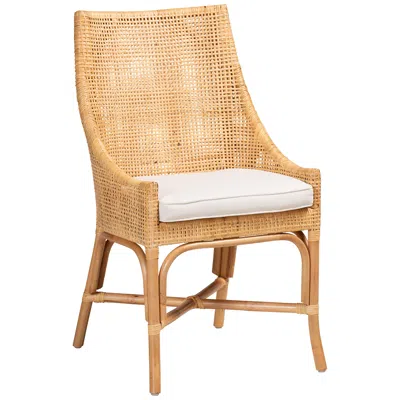Baxton Studio Bella Natural Brown Rattan Dining Chair