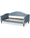 Baxton Studio Benjamin Modern Contemporary Light Velvet Daybed