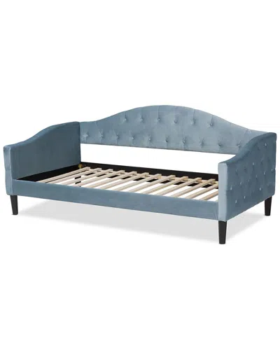 Baxton Studio Benjamin Modern Contemporary Light Velvet Daybed