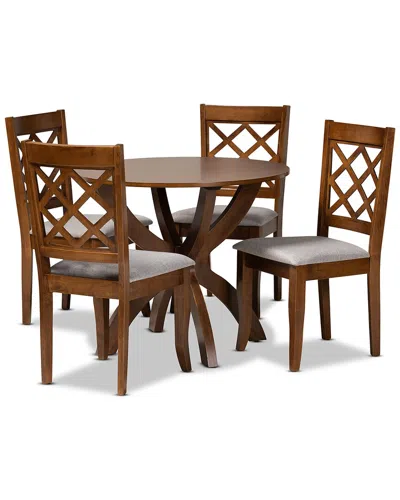 Baxton Studio Beth5pc Dining Set In Grey