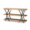 Baxton Studio Terrell Modern 59.8" Rustic And Industrial Finished Wood And Finished Metal Console Table