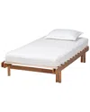 Baxton Studio Bolivia Mid-century Modern Wood Expandable Twin To King Bed  Frame