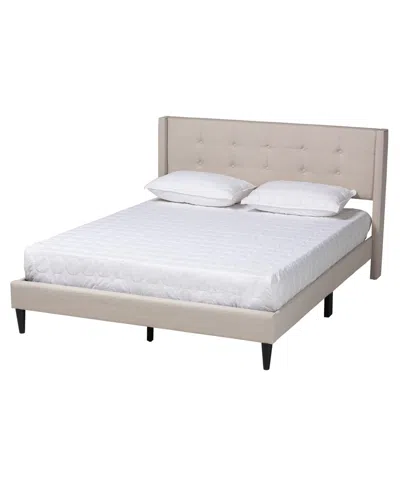 Baxton Studio Boxton Studio Casol 60.6" Fabric Mid-century Full Platform Bed In Brown