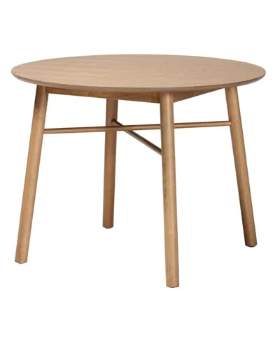 Baxton Studio Boxton Studio Denmark 39.4" Wood Mid-century Dining Table In Brown