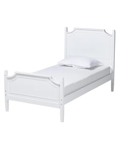 Baxton Studio Boxton Studio Mariana 41.5" Wood Traditional Twin Platform Bed In White