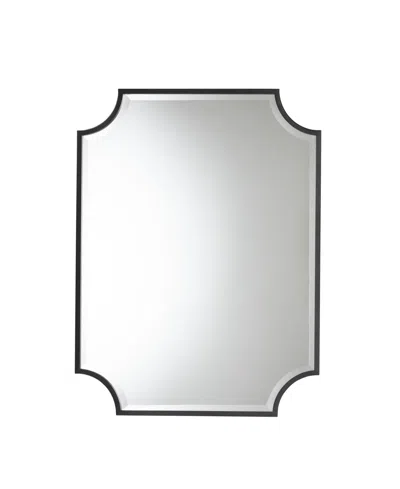 Baxton Studio Boxton Studio Parcenet 30" Glass Accent Wall Mirror In Black