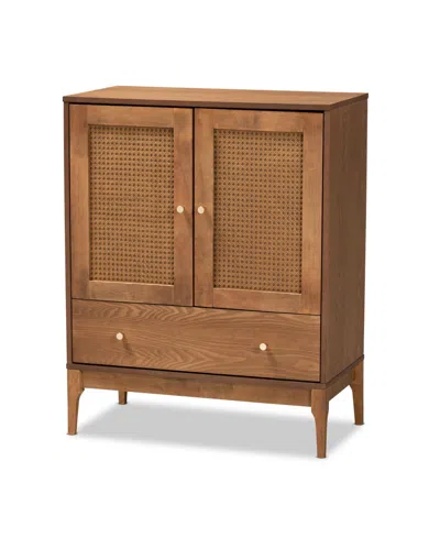 Baxton Studio Boxton Studio Ramiel 30.1" Rattan Mid-century Sideboard In Brown