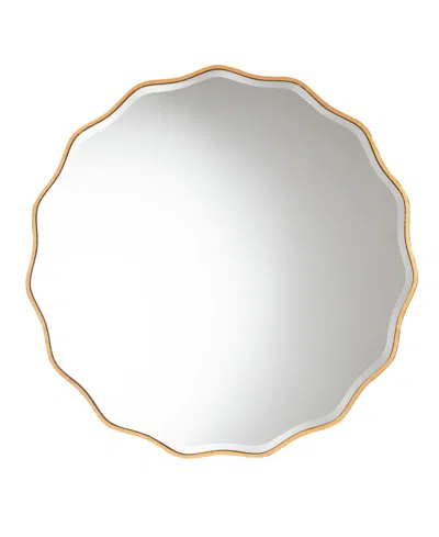Baxton Studio Boxton Studio Weston 42" Glass Glam And Luxe Accent Wall Mirror In Gold