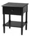 Baxton Studio Braith Farmhouse Spindle Wood 1-drawer Nightstand