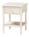 Baxton Studio Braith Farmhouse Spindle Wood 1-drawer Nightstand