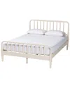 Baxton Studio Braith Farmhouse Spindle Wood Queen Size Platform Bed