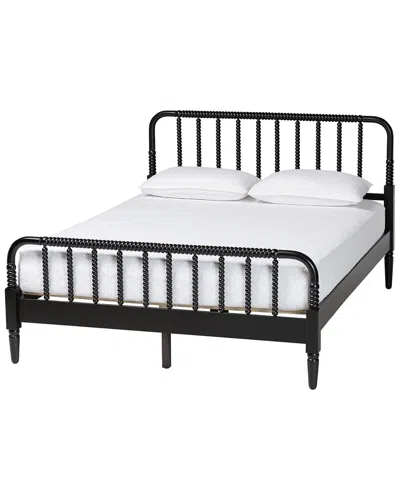 Baxton Studio Braith Farmhouse Spindle Wood Queen Size Platform Bed