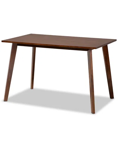 Baxton Studio Britte Rectangular Wood Dining Table In Brown