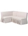 Baxton Studio Bryna 2pc Fabric Upholstered Dining Nook Bench Set In Neutral