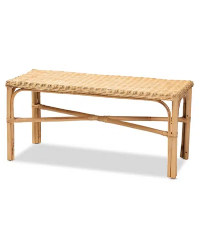 Baxton Studio Cacaban Rattan Accent Bench In Brown