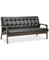 Baxton Studio Caden 64" Tufted Sofa In Black