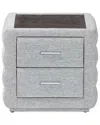 Baxton Studio Cadmus Modern Channel-tufted 2-drawer Nightstand