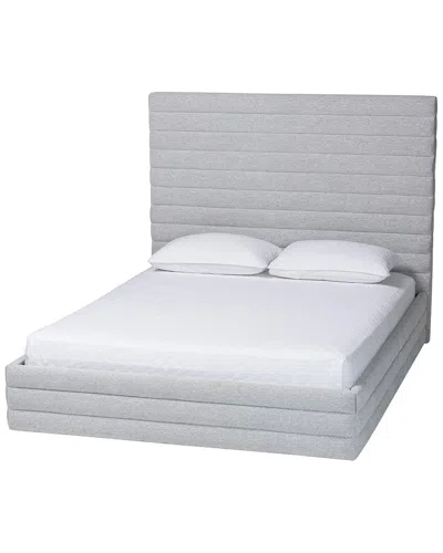 Baxton Studio Cadmus Modern Channel-tufted Queen Platform Bed