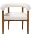 Baxton Studio Caia Boucle Dining Chair In White