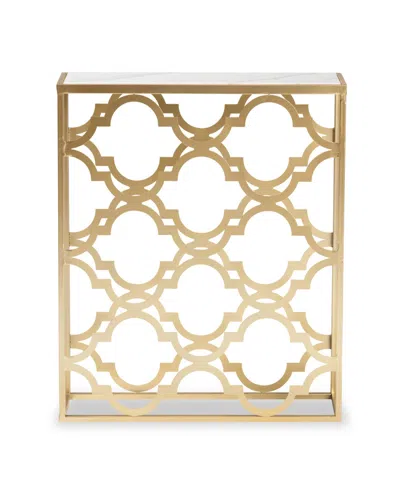 Baxton Studio Calanthe 29.10" Metal Modern And Contemporary Console Table In Gold