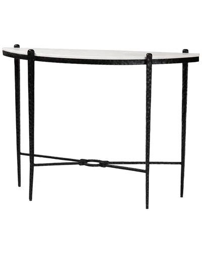 Baxton Studio Caledon Marble Console Table In White