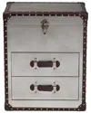 Baxton Studio Calidore Vintage Metal 2-drawer End Table
