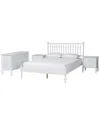 Baxton Studio Callison Spindle 4pc Bedroom Set In Red