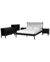 Baxton Studio Callison Spindle 5pc Bedroom Set In Black