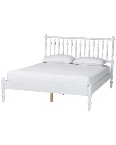 Baxton Studio Callison Spindle Platform Bed In White