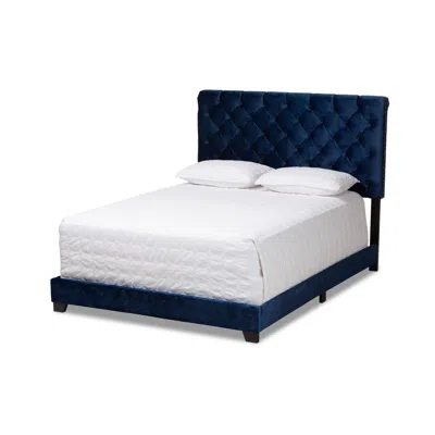 Baxton Studio Candace Queen Bed In Blue