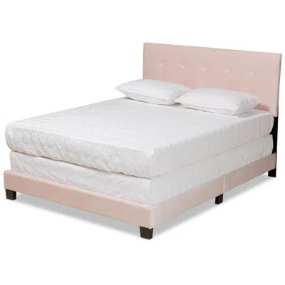 Baxton Studio Caprice Lt Pink Queen Size Panel Bed