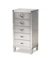 Baxton Studio Carel 5-drawer Accent Chest In Gray
