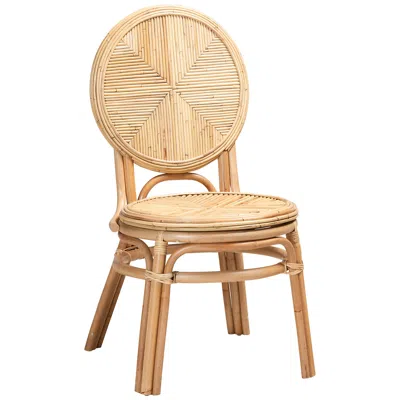 Baxton Studio Carita Natural Brown Rattan Dining Chair