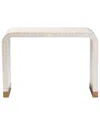 Baxton Studio Carlyn Coastal Mother Of Pearl Capiz Shell Console Table