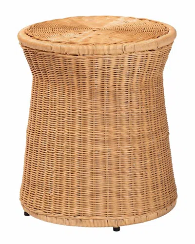 BAXTON STUDIO BAXTON STUDIO CAROLINE ROUND RATTAN END TABLE