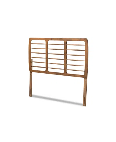 BAXTON STUDIO CAROLYN MID-CENTURY MODERN QUEEN SIZE FINISHED WOOD HEADBOARD