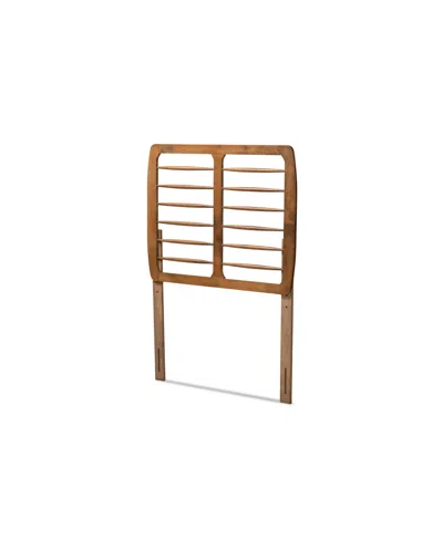 Baxton Studio Carolyn Mid-century Modern Twin Size Finished Wood Headboard In Ash Walnut