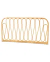 Baxton Studio Carrick Rattan Queen Size Wall-mount Headboard In Brown