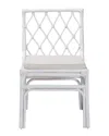 Baxton Studio Carwyn Bohemian Rattan Dining Chair In White