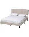 Baxton Studio Casol Mid-century Modern Upholstered Platform Bed