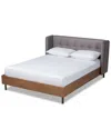 Baxton Studio Catarina Full Size Wingback Platform Bed