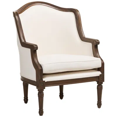 Baxton Studio Charlemagne Off-white French Accent Chair