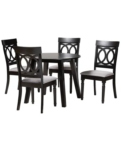 Baxton Studio Charlotte Modern 5pc Dining Set In Black